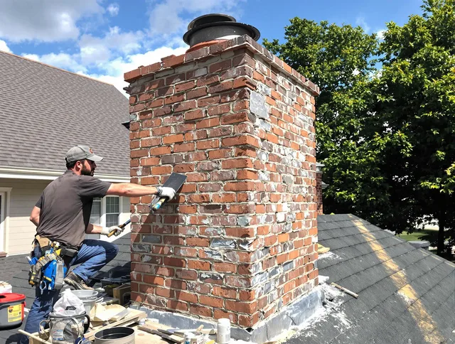 Completed chimney rebuild by Miramar Chimney Sweep in Miramar, FL