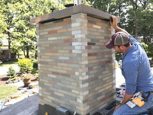 Miramar Chimney Sweep completing a modern chimney remodel in Miramar, FL