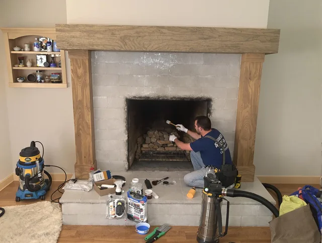 Detailed creosote removal process by Miramar Chimney Sweep in Miramar, FL