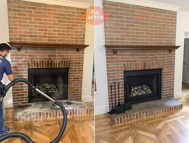 Miramar Chimney Sweep carefully sanitizing a fireplace in Miramar, FL