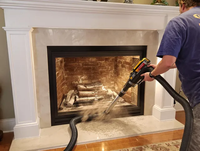 Fireplace cleaning performed by Miramar Chimney Sweep in Miramar, FL